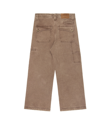 Experiment Double Knee Carpenter Trouser Washed Brown