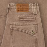 Experiment Double Knee Carpenter Trouser Washed Brown