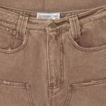 Experiment Double Knee Carpenter Trouser Washed Brown