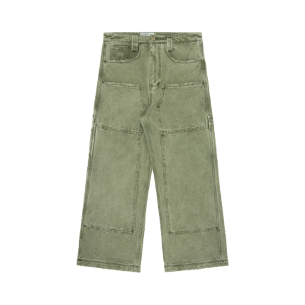 Double Knee Carpenter Trouser Washed Green