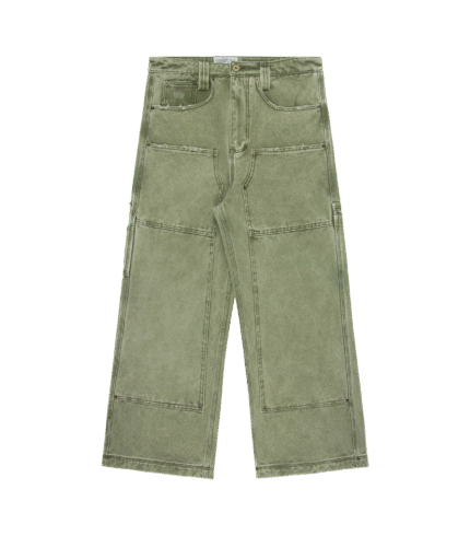 Double Knee Carpenter Trouser Washed Green
