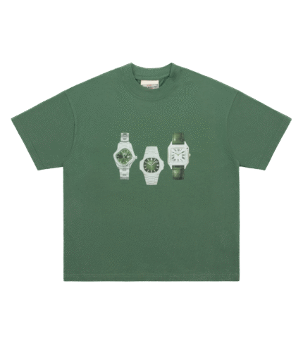 Experiment Five Watch Tee Washed Green