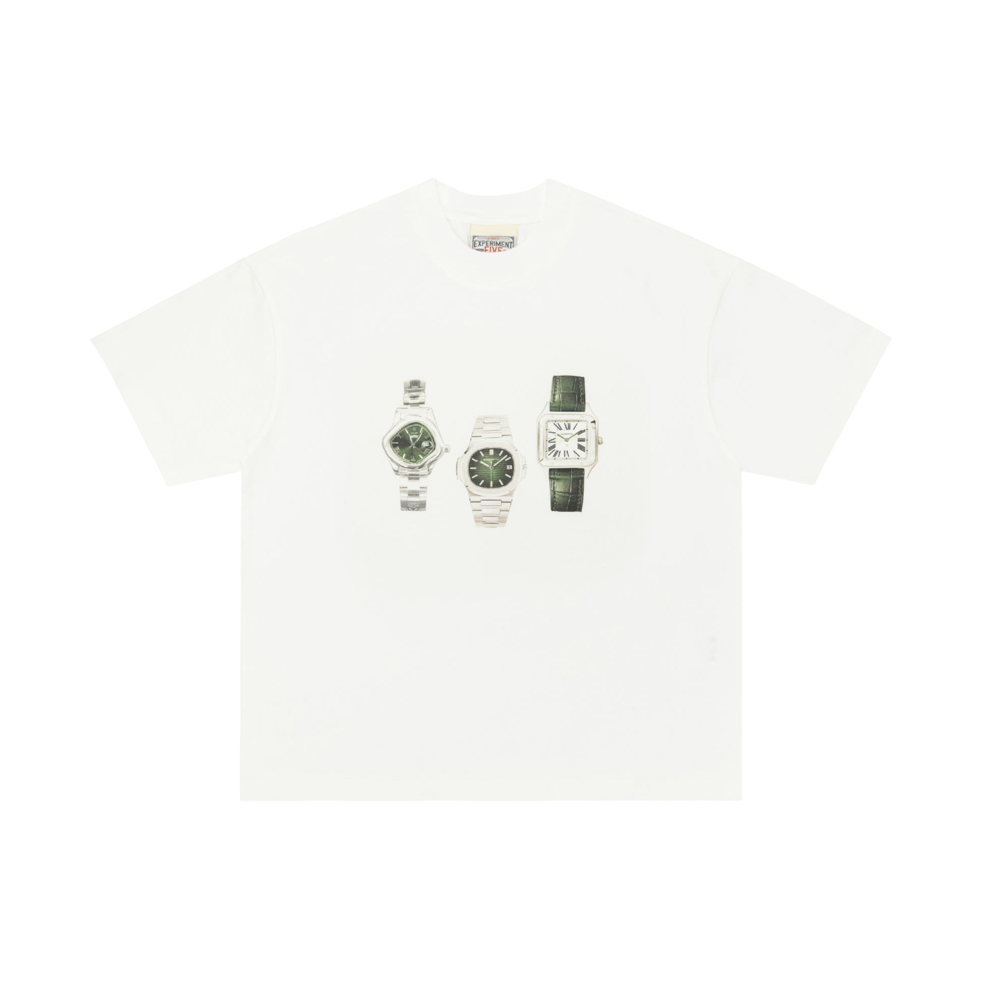 Experiment Five Watch Tee White